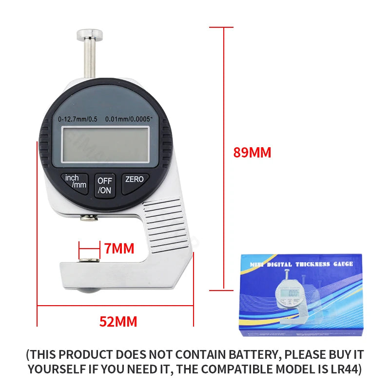 Digital Thickness Gauge Measuring Tools Electronic Thickness Meter Measure Thickness Of Paper Cloth Thin Metal Micrometer 0.01mm