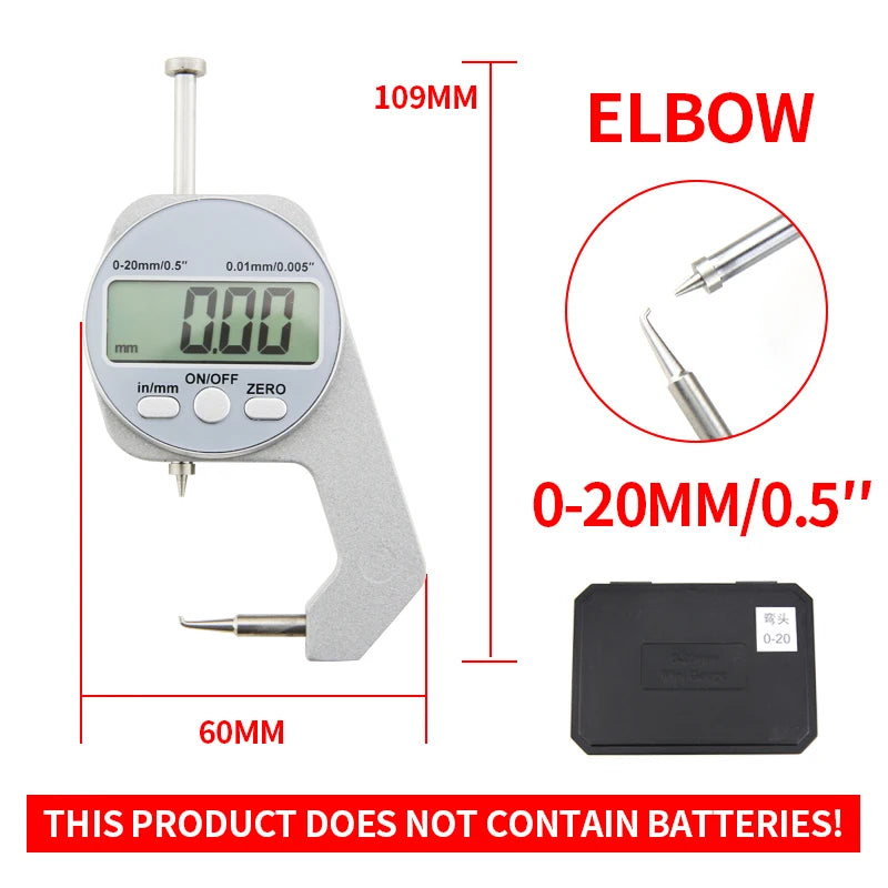 Digital Thickness Gauge Measuring Tools Electronic Thickness Meter Measure Thickness Of Paper Cloth Thin Metal Micrometer 0.01mm