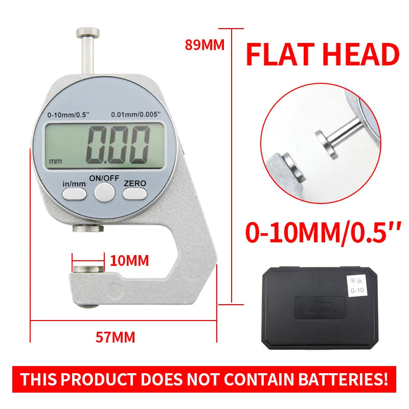 Digital Thickness Gauge Measuring Tools Electronic Thickness Meter Measure Thickness Of Paper Cloth Thin Metal Micrometer 0.01mm