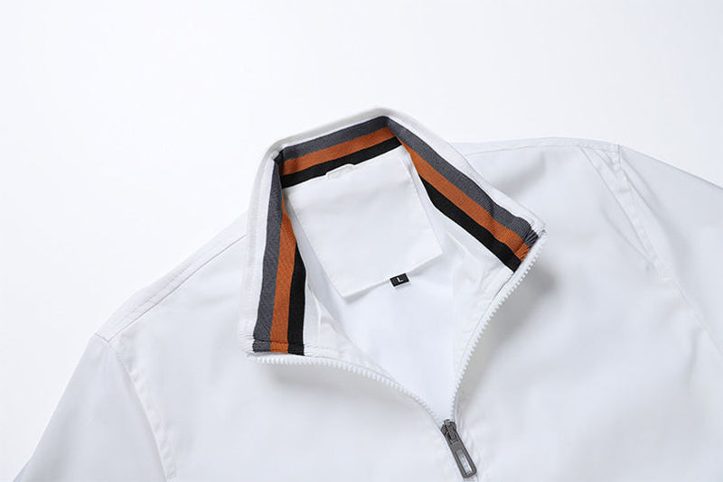 Autumn and Winter Men's Stand Collar Casual Zipper Jacket