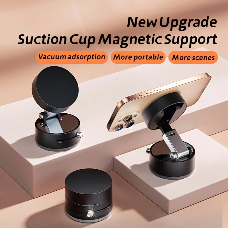 Vacuum Magnetic Suction Cup Folding  Swivel Stand Mobile Phone Holder