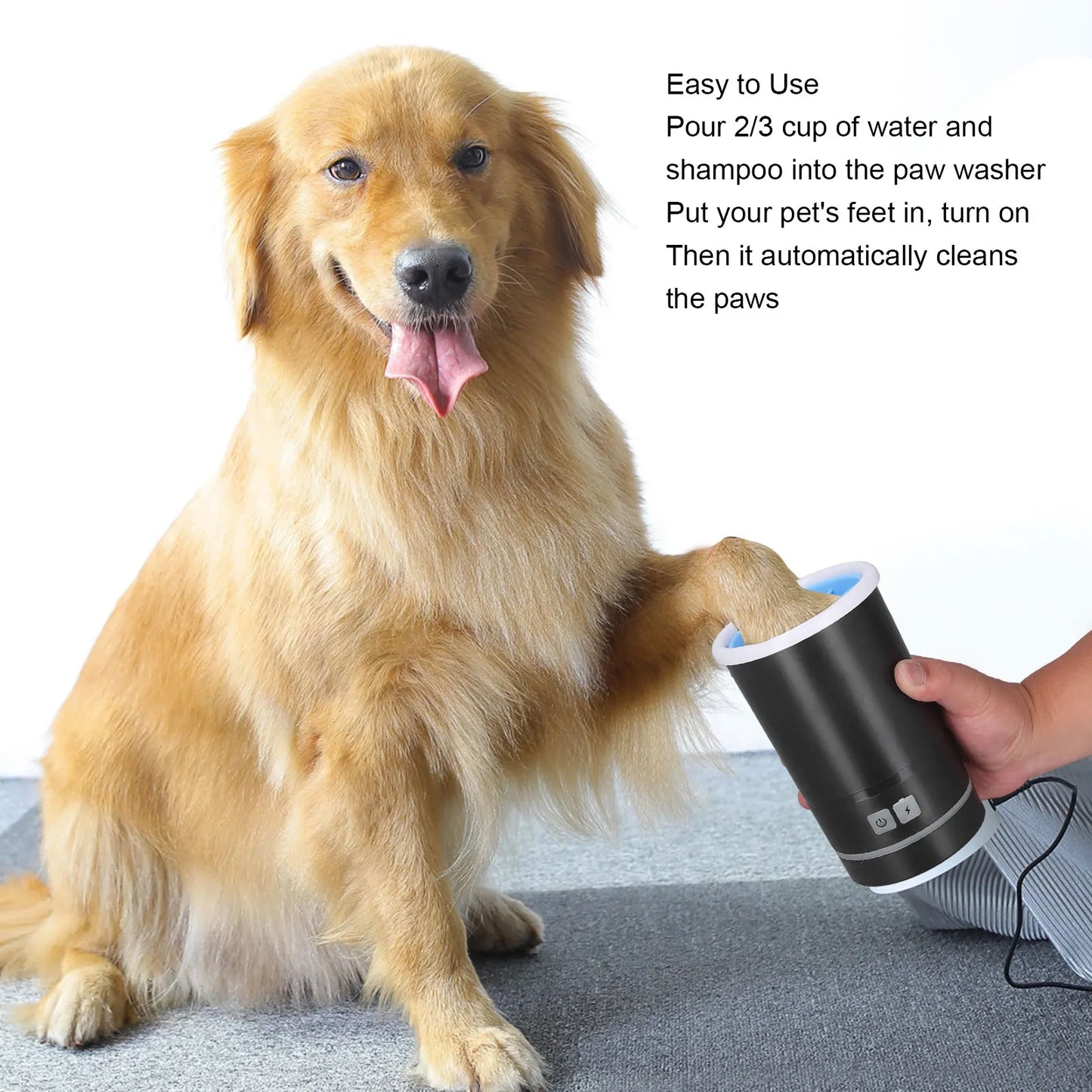 Pet Paw Washer USB Rechargeable Electric Dog Paw Cleaner Automatic Pet Foot Paw Cleaner Cat and Dog Massage Foot Wash Cup