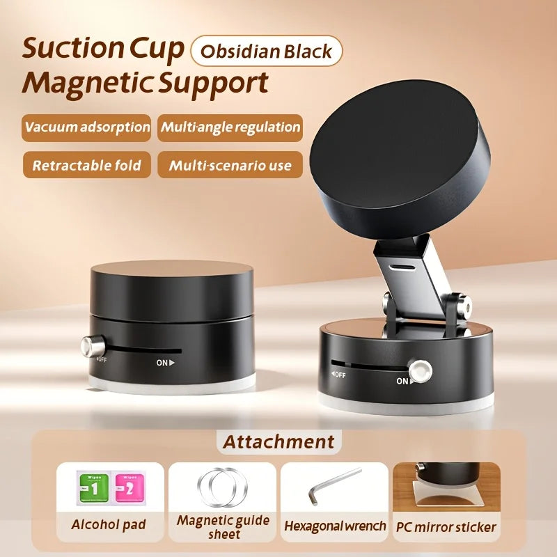 Vacuum Magnetic Suction Cup Folding  Swivel Stand Mobile Phone Holder