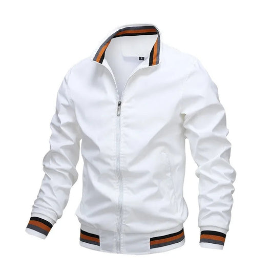 Autumn and Winter Men's Stand Collar Casual Zipper Jacket