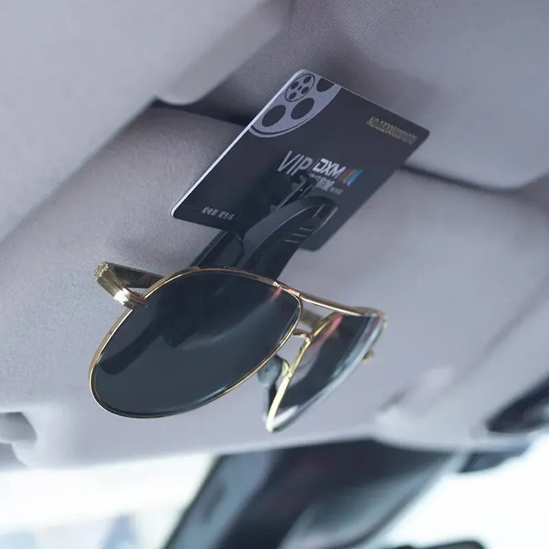 2PCS Universal Car Auto Sun Visor Glasses Box Sunglasses Clip Card Ticket Holder Fastener Pen Case Eyeglasses Clips Accessories